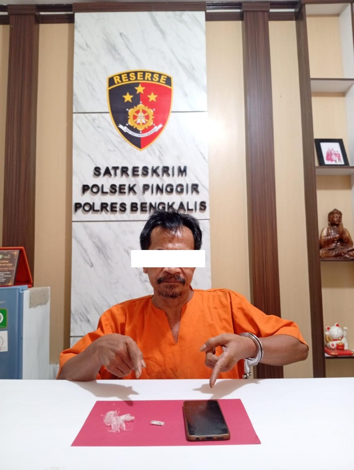 Polsek Pinggir Tangkap Pengguna Sabu di Talang Muandau, Pemasok Masuk Daftar Buronan